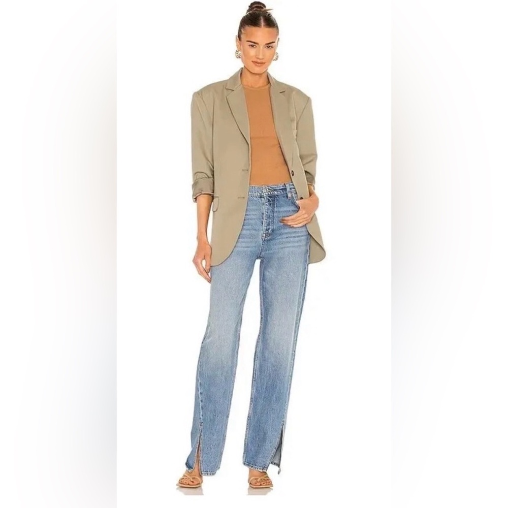 FREE PEOPLE WE THE FREE Long Lines Jeans Split Hem Vintage Light 26 - Picture 15 of 16